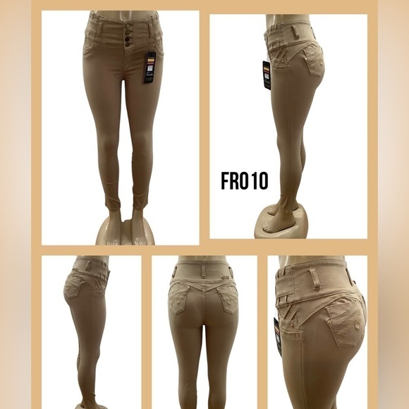 Franka Colombian Tan Butt Lifting Jean FR010 New With Tags - Picture 1 of 7